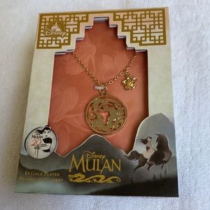 NWT Gold played mulan 20th anniversary necklace